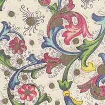 Classic Floral Scroll Florentine Print Italian Paper